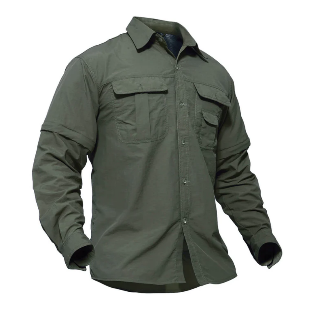 Men’s Outdoor Shirt Zip Off Sleeves Quick Dry UV Protection Shirt