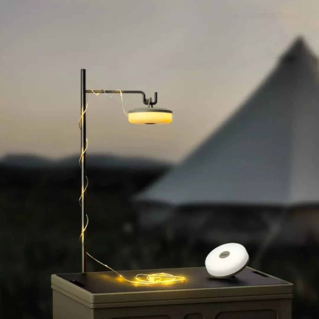Retractable LED Camping Lights USB Rechargeable Waterproof String Lamp
