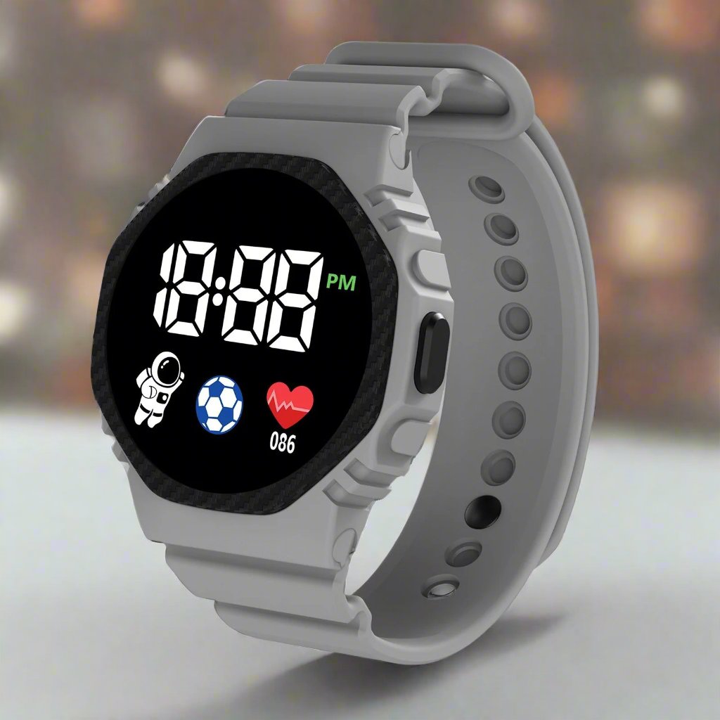 Kids' Digital Waterproof Watch Durable Outdoor Sports Timepiece