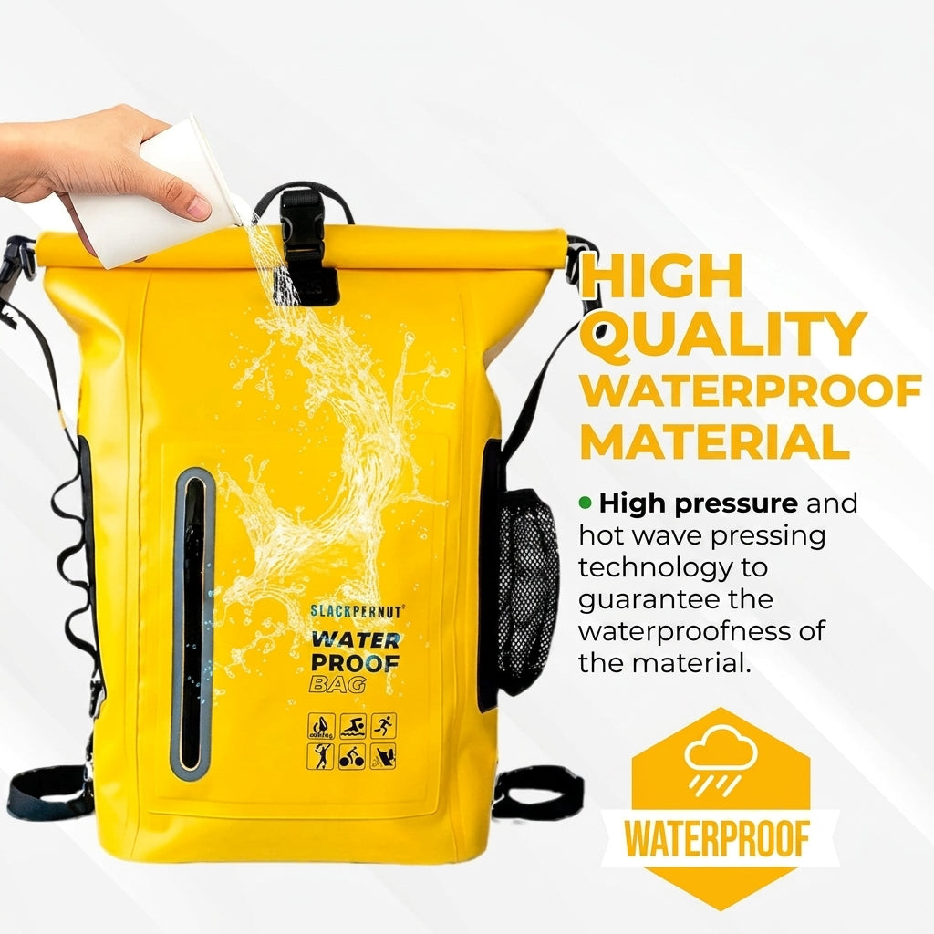 Waterproof Hiking Backpack 30L Roll-Top Outdoor Dry Bag