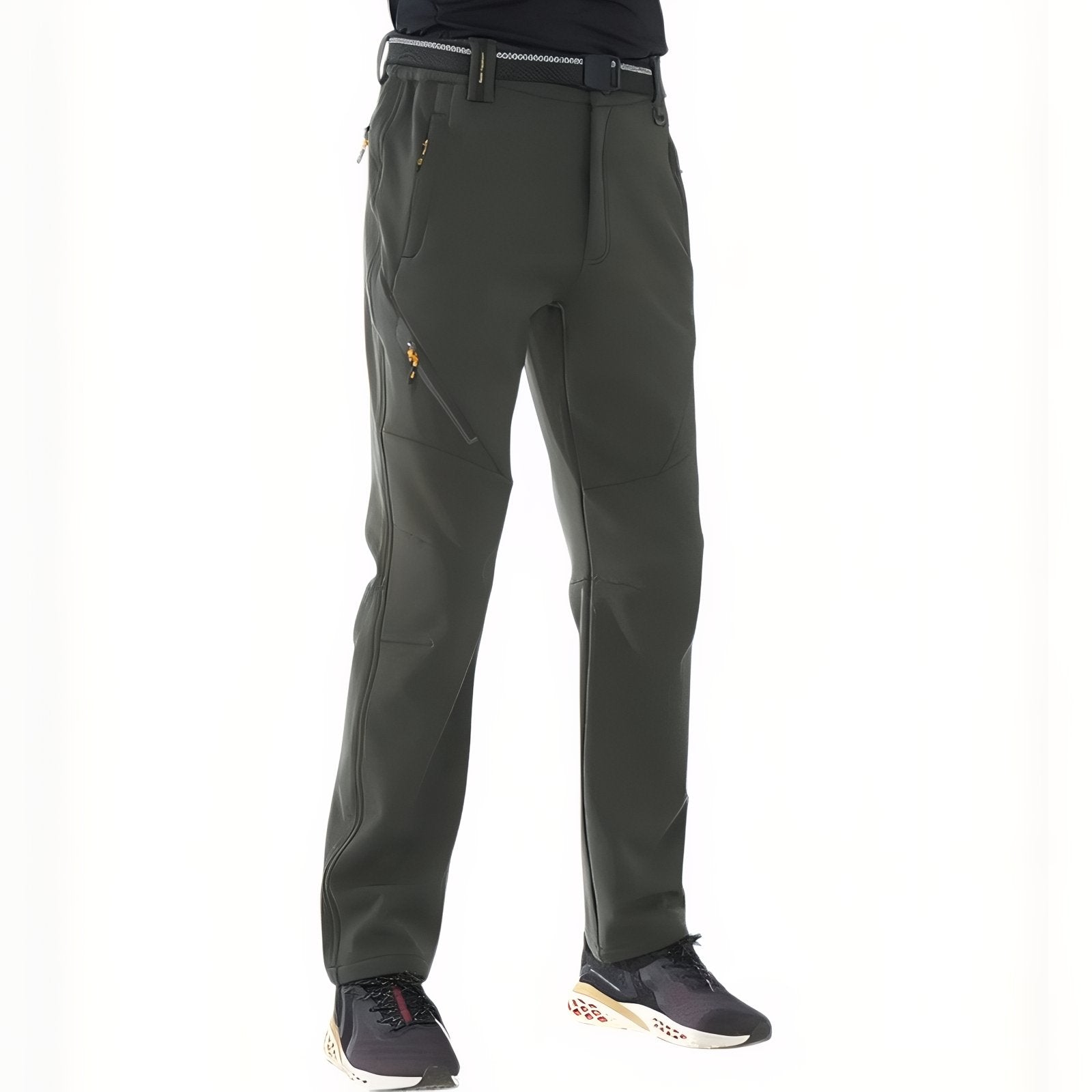 Men's Fleece Lined Hiking Pants Waterproof Thermal Trail Trousers