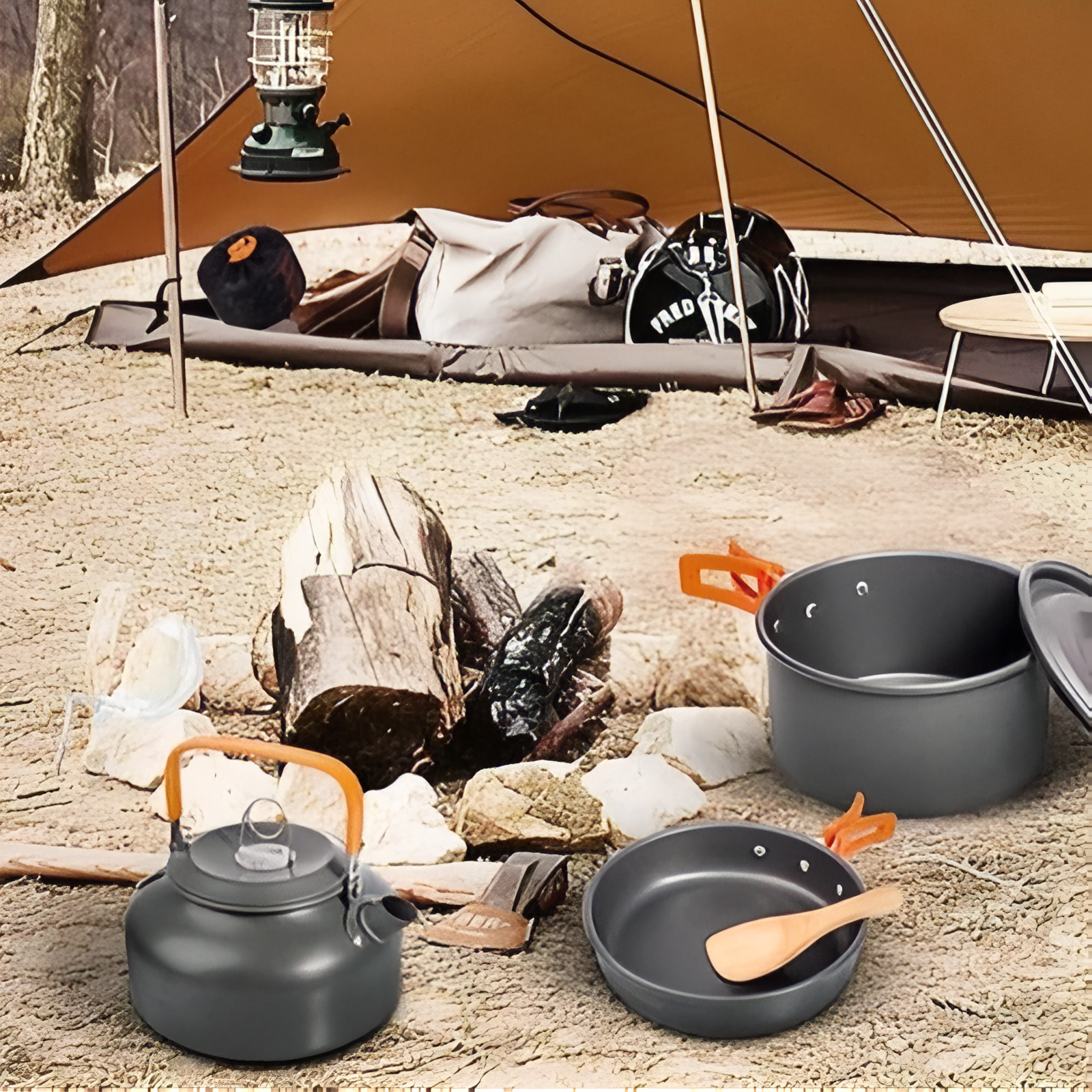 Camping Cookware Set 2-Person Lightweight Backpacking Mess Kit