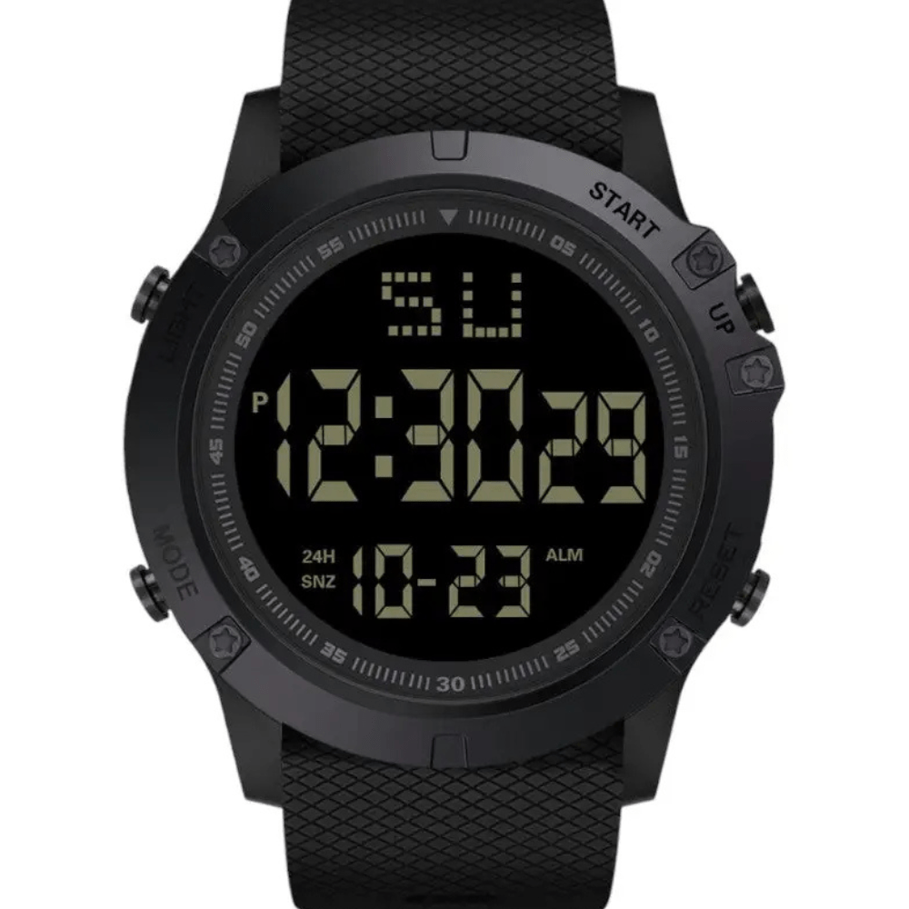 Rugged Digital Sport Watch Waterproof Outdoor Hiking Timepiece