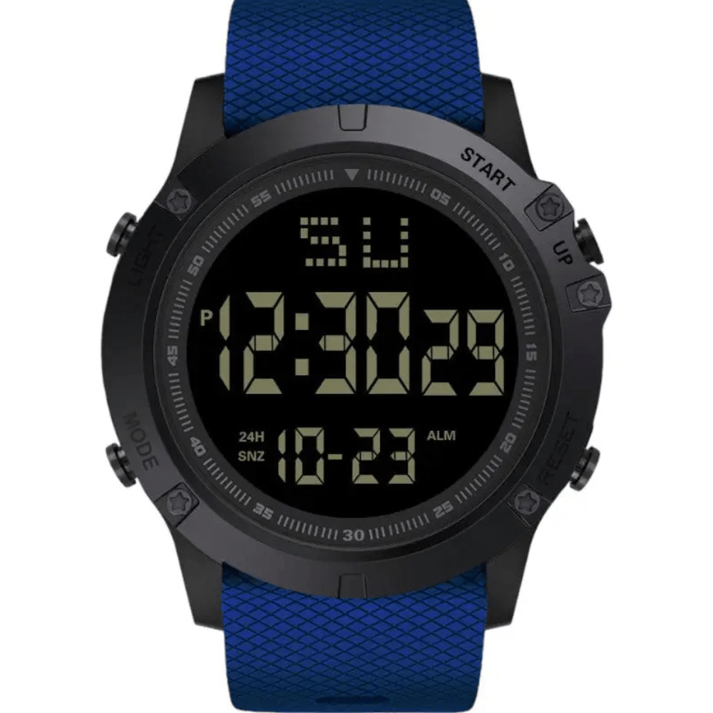 Rugged Digital Sport Watch Waterproof Outdoor Hiking Timepiece