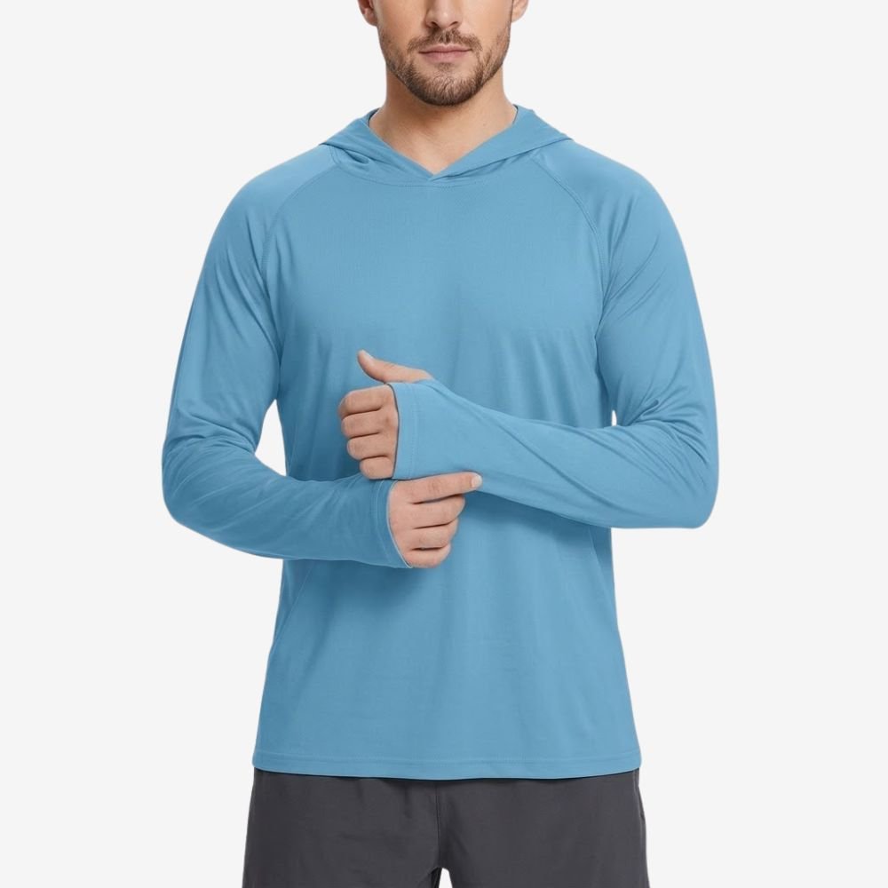 Men's UPF 50+ Sun Protection Hooded Hiking Shirt