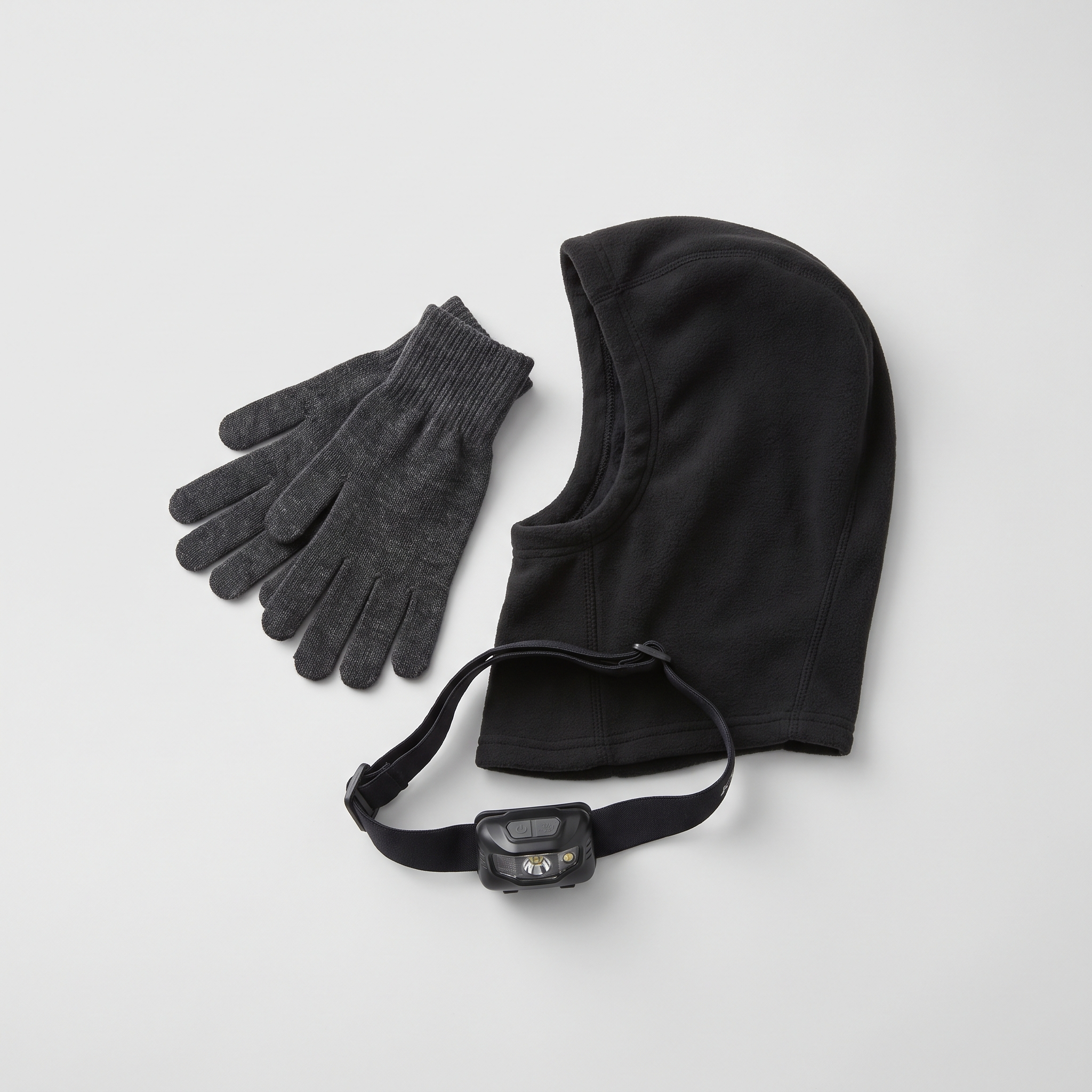Winter Essentials Bundle – Gloves, Balaclava & Headlamp