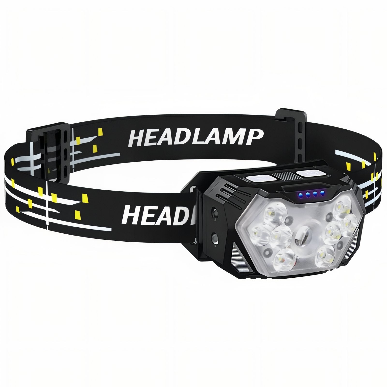 LED Headlamp Rechargeable Motion Sensor Waterproof Trail Running Light