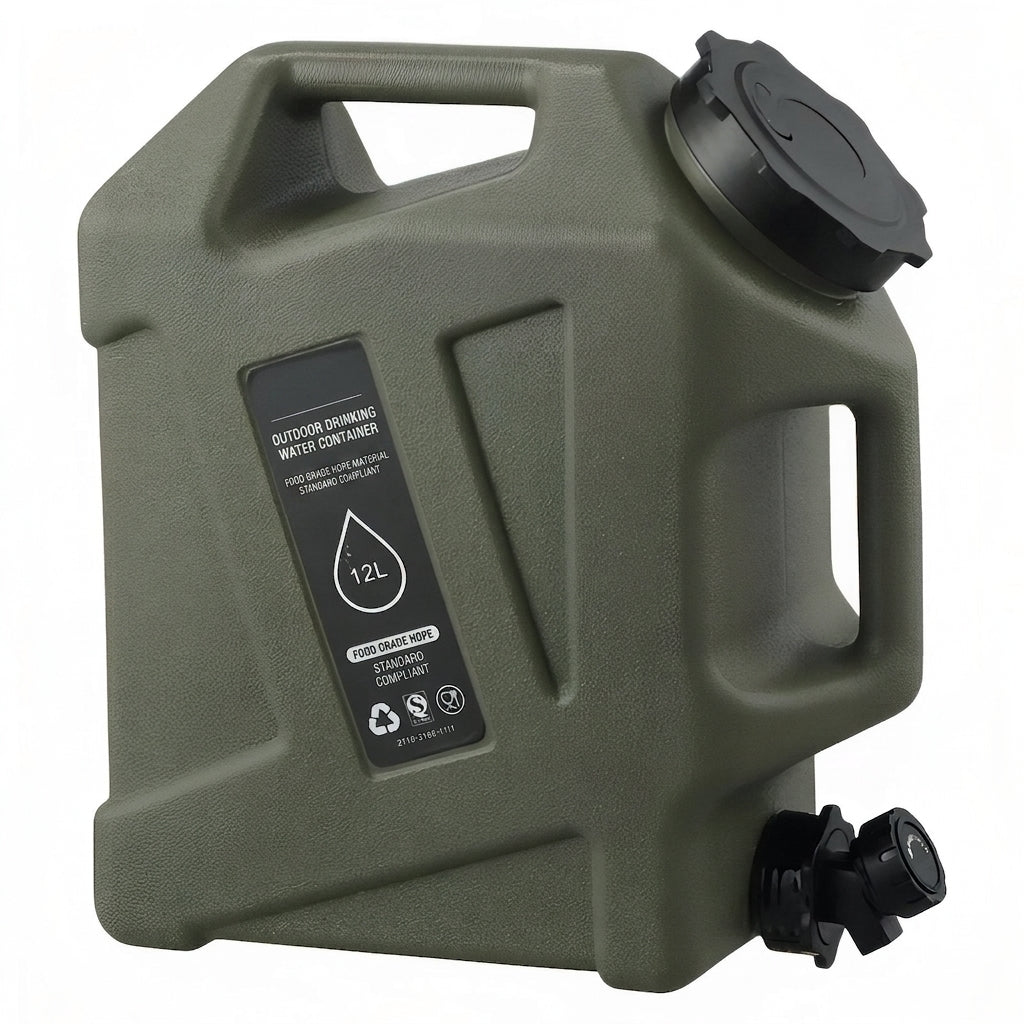 Camping Water Jug 12L Portable Hydration Container with Spigot