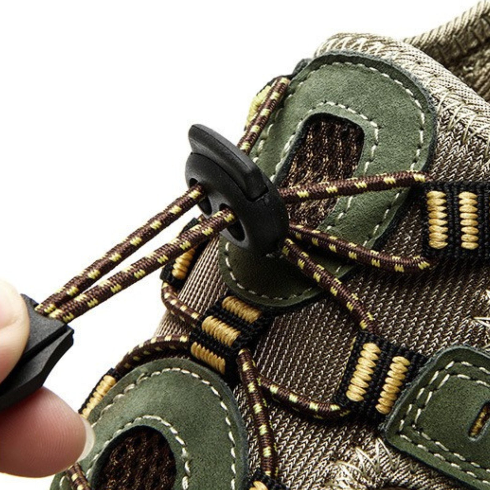 Men's Leather Hiking Sandals Outdoor Closed Toe Trail Shoes