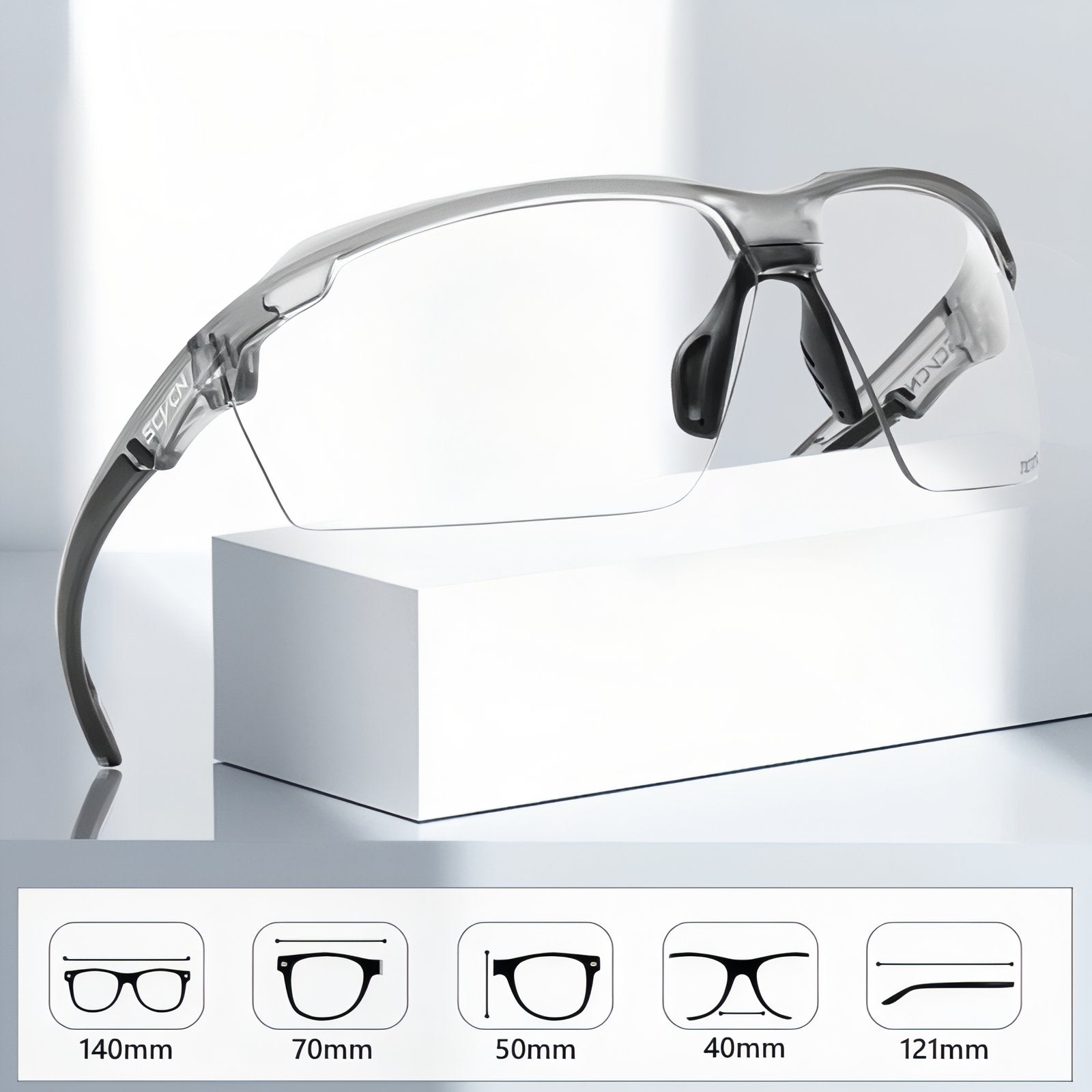 Photochromic Hiking Sunglasses Lightweight UV400 Trail Riding Eyewear