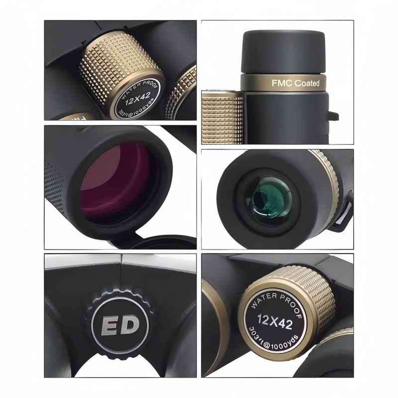 12x42 Lightweight Hiking Binoculars Compact Waterproof Outdoor Optics – product view 12 | Great Lakes Outdoor