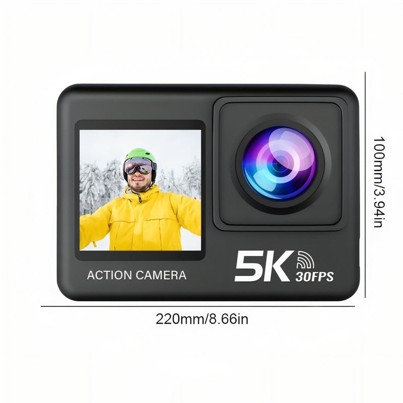 5K Action Camera Waterproof Hiking and Outdoor Video Recorder – product view 3 | Great Lakes Outdoor