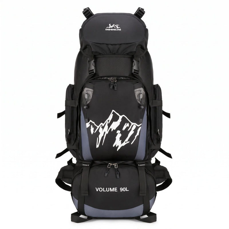 90L Waterproof Hiking Backpack Nylon Air Cushion Strap Rucksack, product photo 6