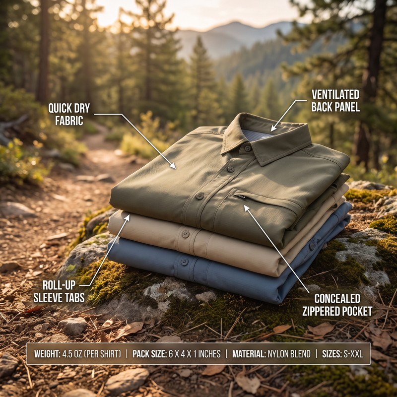 Archon IX9 Lightweight Quick Dry Shirt 3-Pack – product view 3 | Great Lakes Outdoor