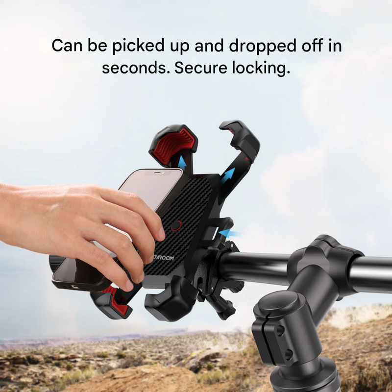 Bicycle Phone Holder 360 Rotation Secure Mount Universal Handlebar Clamp – product view 4 | Great Lakes Outdoor