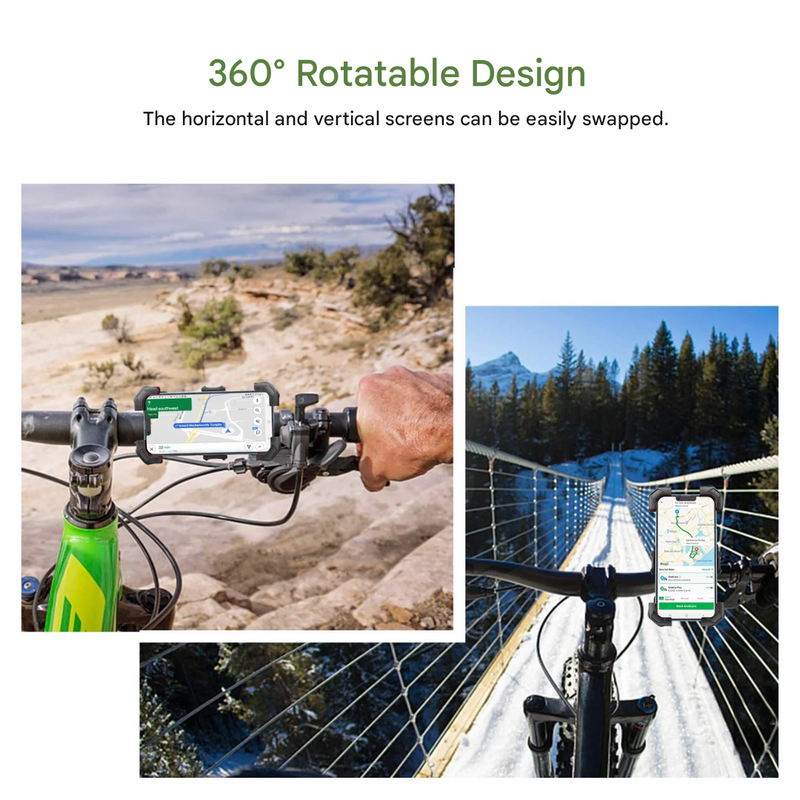Bicycle Phone Holder 360 Rotation Secure Mount Universal Handlebar Clamp – product view 6 | Great Lakes Outdoor