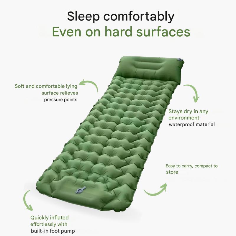 Camping Sleeping Mat Air Mattress Built In Pump Lightweight – product view 2 | Great Lakes Outdoor