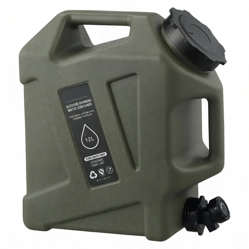 Camping Water Jug 12L Portable Hydration Container with Spigot – product view 14 | Great Lakes Outdoor