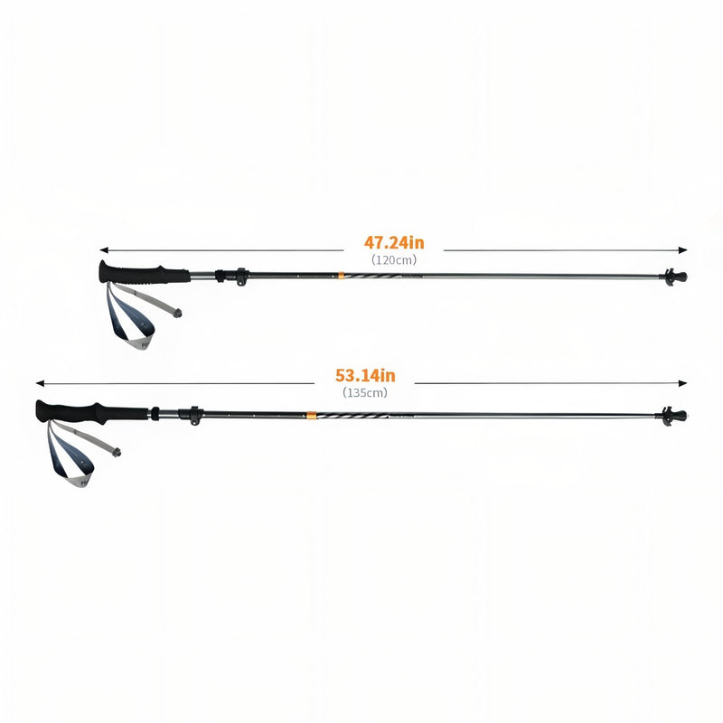 Carbon Fiber Folding Trekking Pole Lightweight Hiking Trail Stick – product view 6 | Great Lakes Outdoor