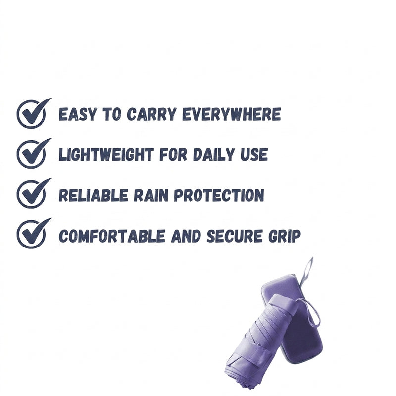 Compact Lightweight Travel Umbrella for Outdoor Hiking and Commuting – product view 3 | Great Lakes Outdoor