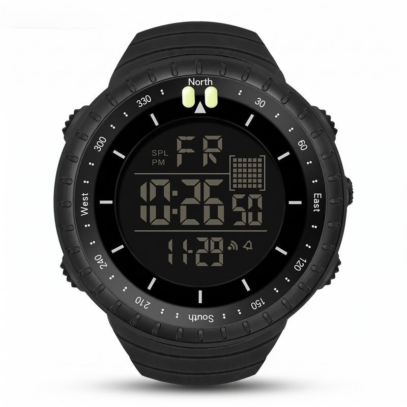 Digital Outdoor Watch Waterproof 50M Compass Alarm Sports Timepiece, product photo 6