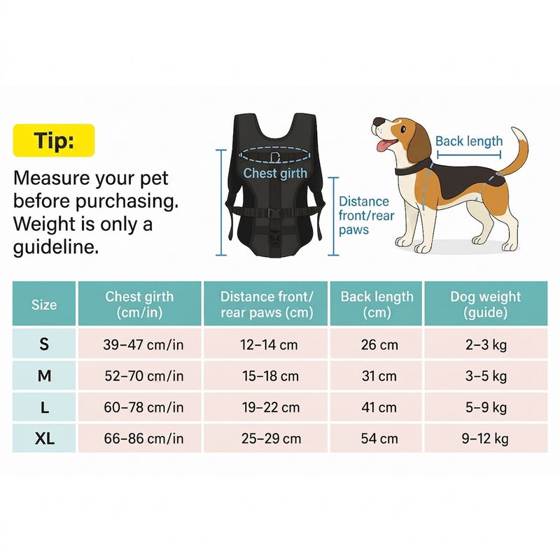 Dog Carrier Front Pack Ergonomic Hiking Harness for Small Pets – product view 4 | Great Lakes Outdoor