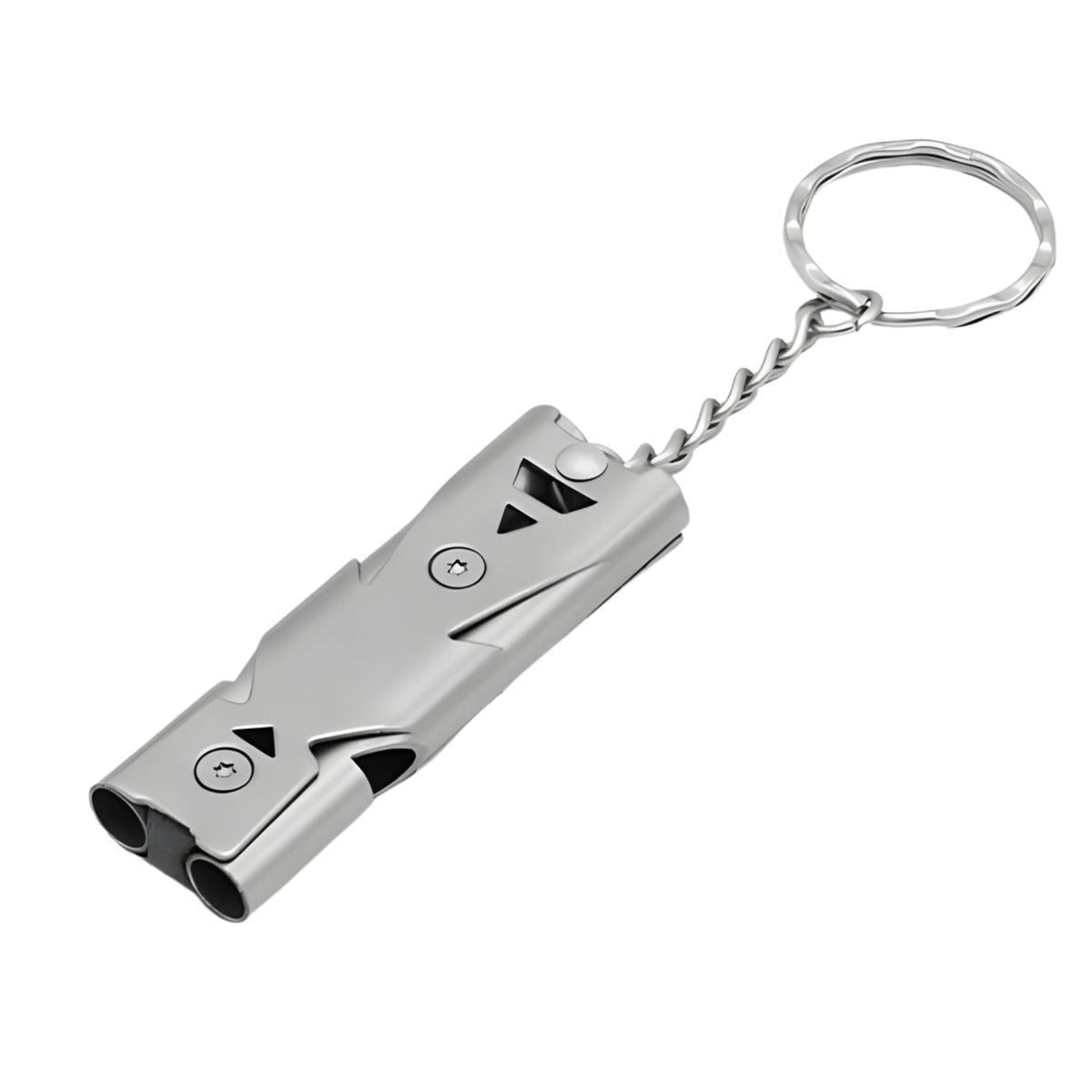 Double Tube Emergency Survival Whistle Loud 180dB Keychain Signal – product view 1 | Great Lakes Outdoor