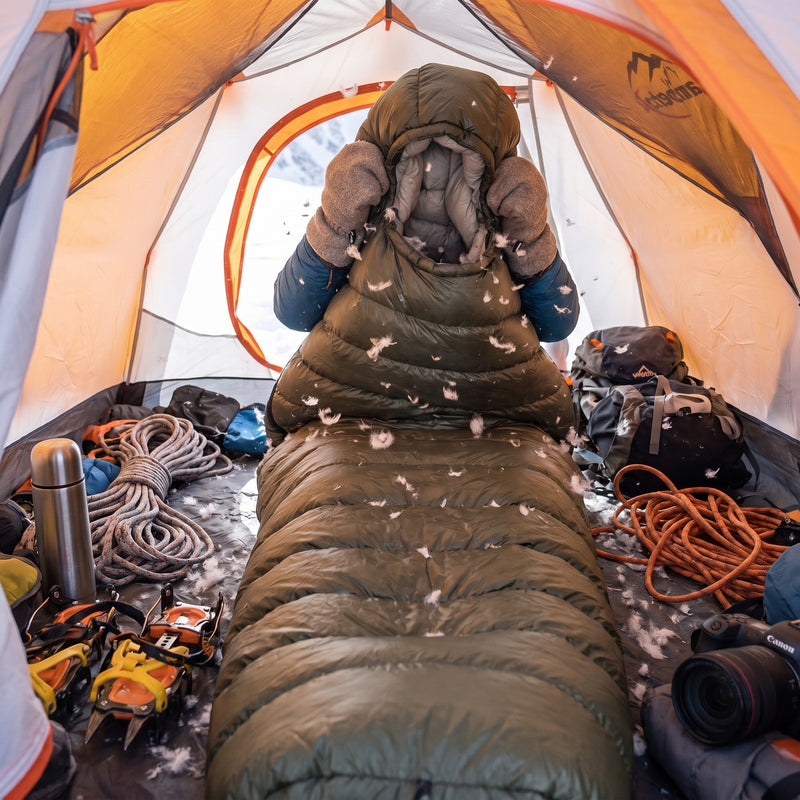 Down Mummy Sleeping Bag Rated 0F Nylon Shell Winter Expedition, product photo 5