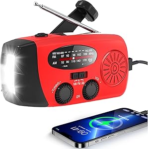 Emergency Radio Power Bank Flashlight Solar Hand Crank Weather Radio – product view 2 | Great Lakes Outdoor