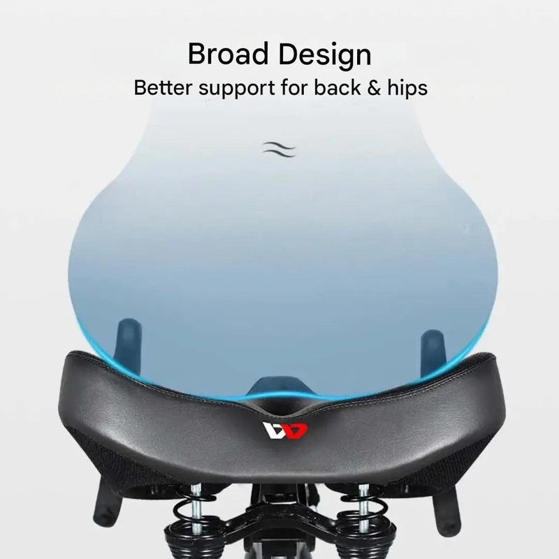 Ergonomic Bike Saddle Wide Comfortable Shock Absorbing Seat – product view 4 | Great Lakes Outdoor