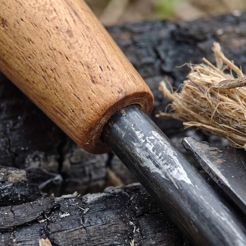 Ferro Rod Fire Starter Wooden Handle Flint Survival Striker Tool, product photo 4