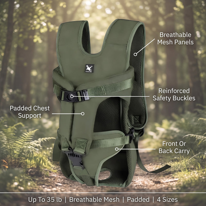 Front Dog Carrier Backpack Padded Mesh Adjustable Up To 35 lb, product photo 2