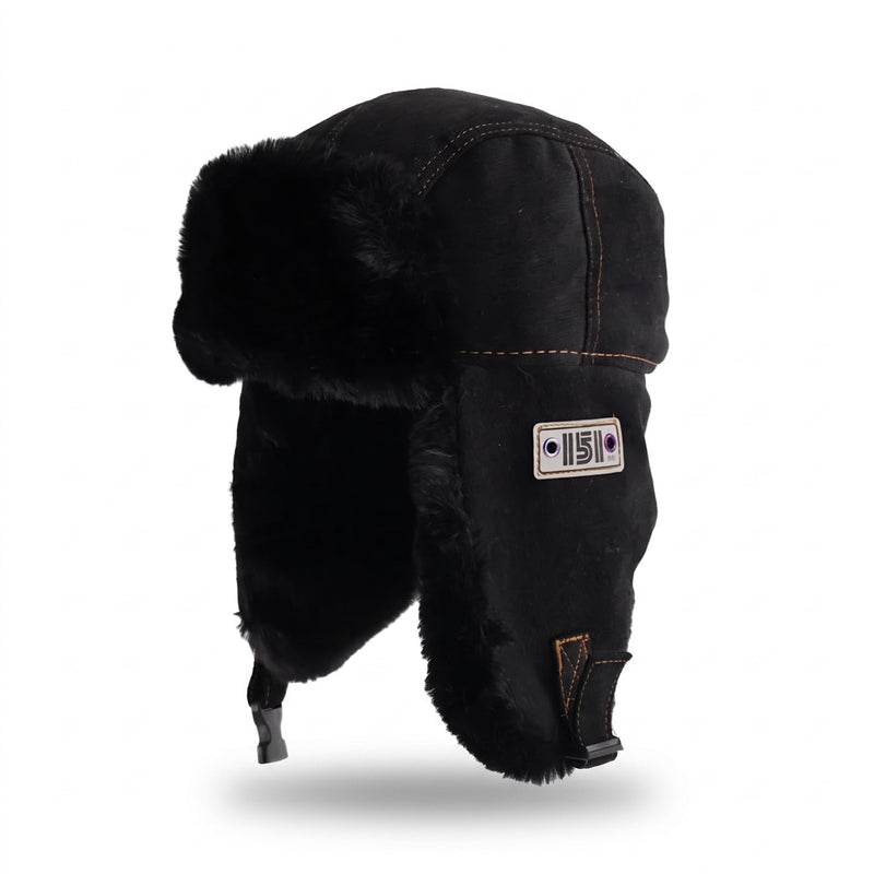 Fur Lined Winter Hat Windproof Ear Flap Warm Outdoor Trapper Cap, product photo 6