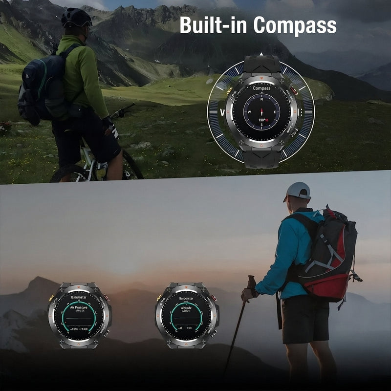 GPS Hiking Watch Rugged Outdoor Tracker and Navigation Smartwatch – product view 9 | Great Lakes Outdoor
