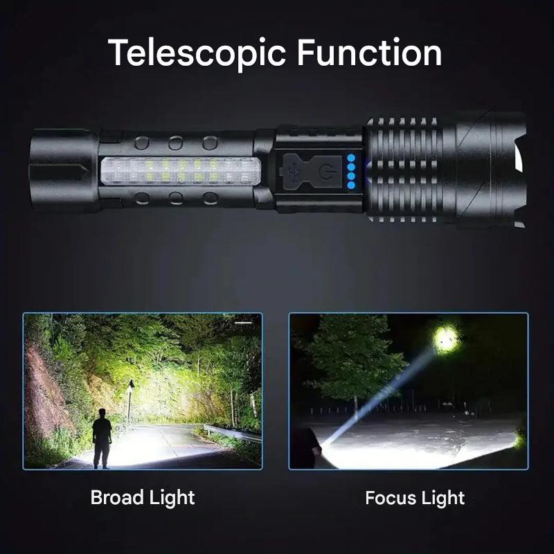 High Lumen LED Tactical Flashlight Rechargeable Waterproof – product view 6 | Great Lakes Outdoor