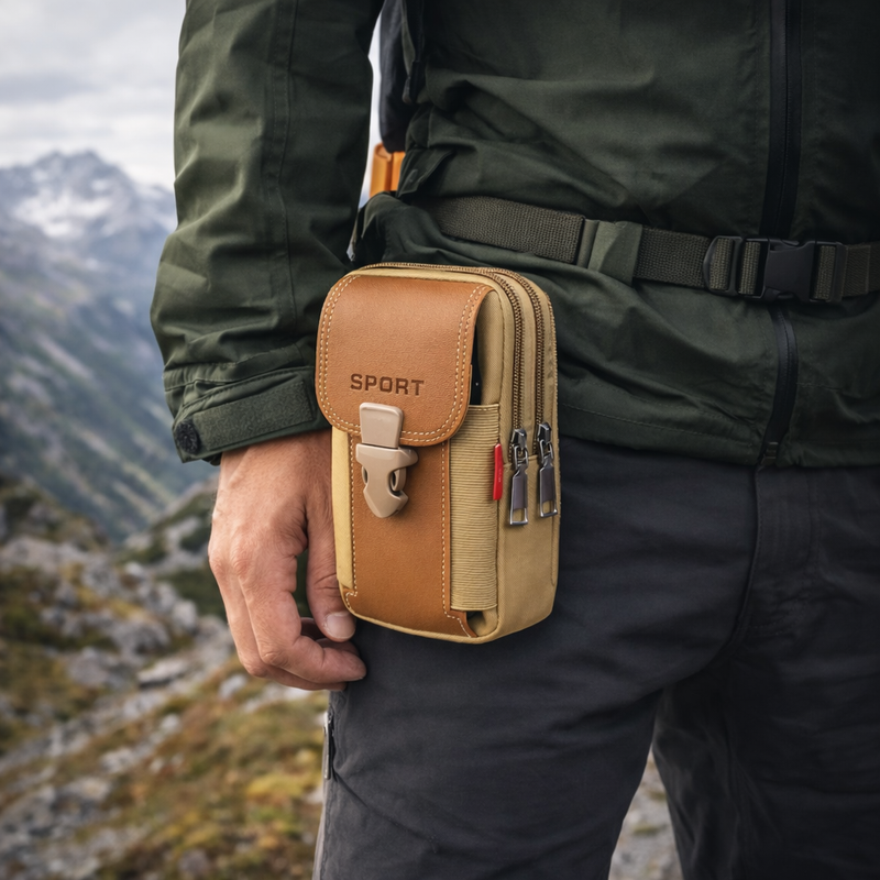 Hiking Belt Pouch Compact Waist Bag for Outdoor Travel – product view 6 | Great Lakes Outdoor