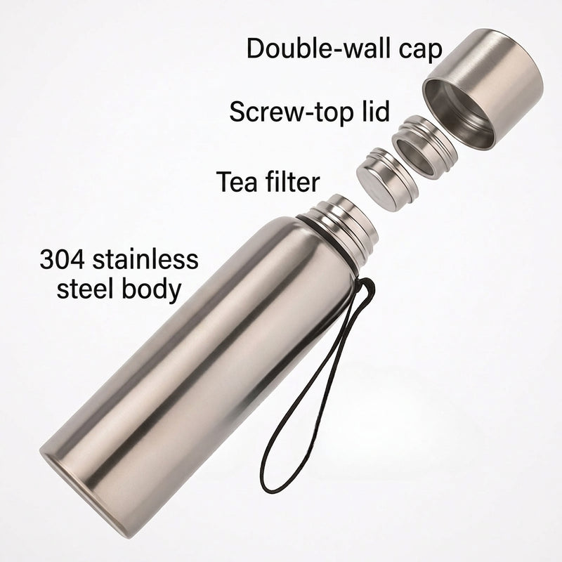 Insulated Stainless Steel Thermos Large Capacity Outdoor Travel Bottle – product view 9 | Great Lakes Outdoor