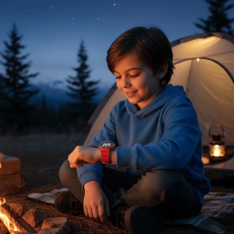 Kids' Digital Waterproof Watch Durable Outdoor Sports Timepiece – product view 2 | Great Lakes Outdoor