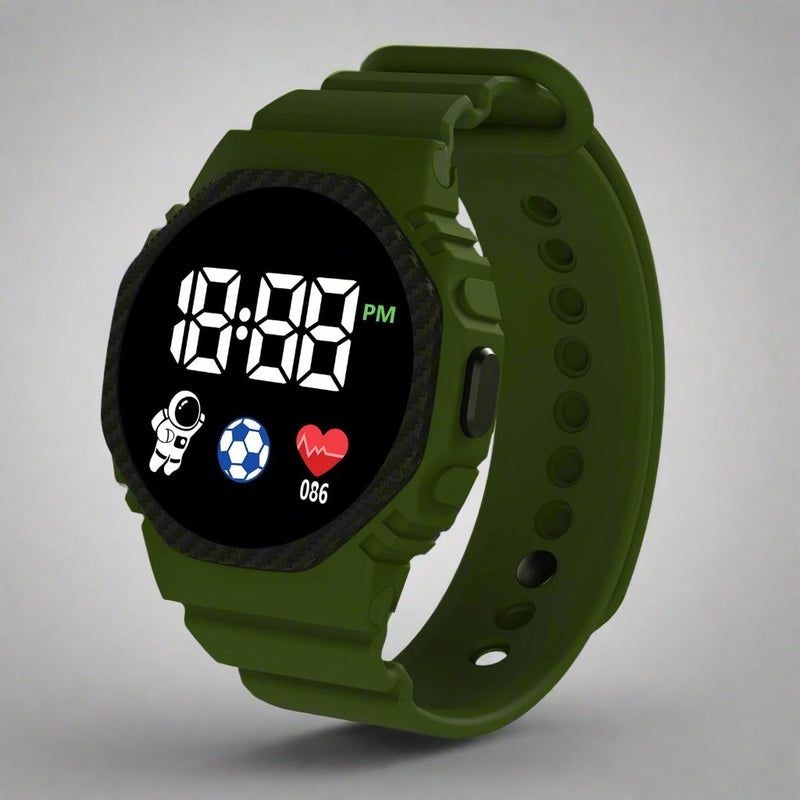 Kids' Digital Waterproof Watch Durable Outdoor Sports Timepiece – product view 10 | Great Lakes Outdoor