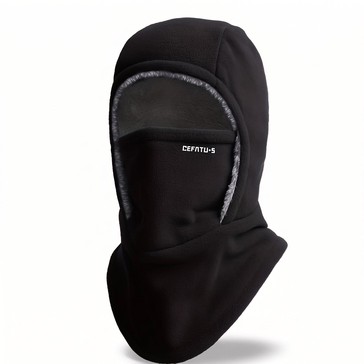 Knitted Winter Hood Neck Warmer Ear Flap Windproof Ski Face Cover, product photo 1