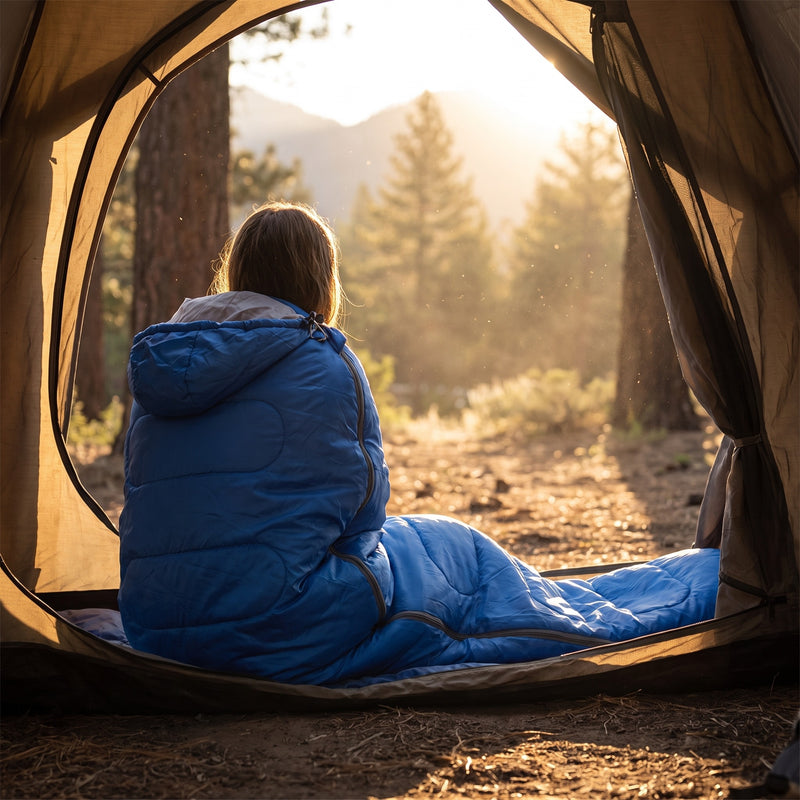 Lightweight Camping Sleeping Bag 41F to 77F Compact Travel Sack, product photo 3