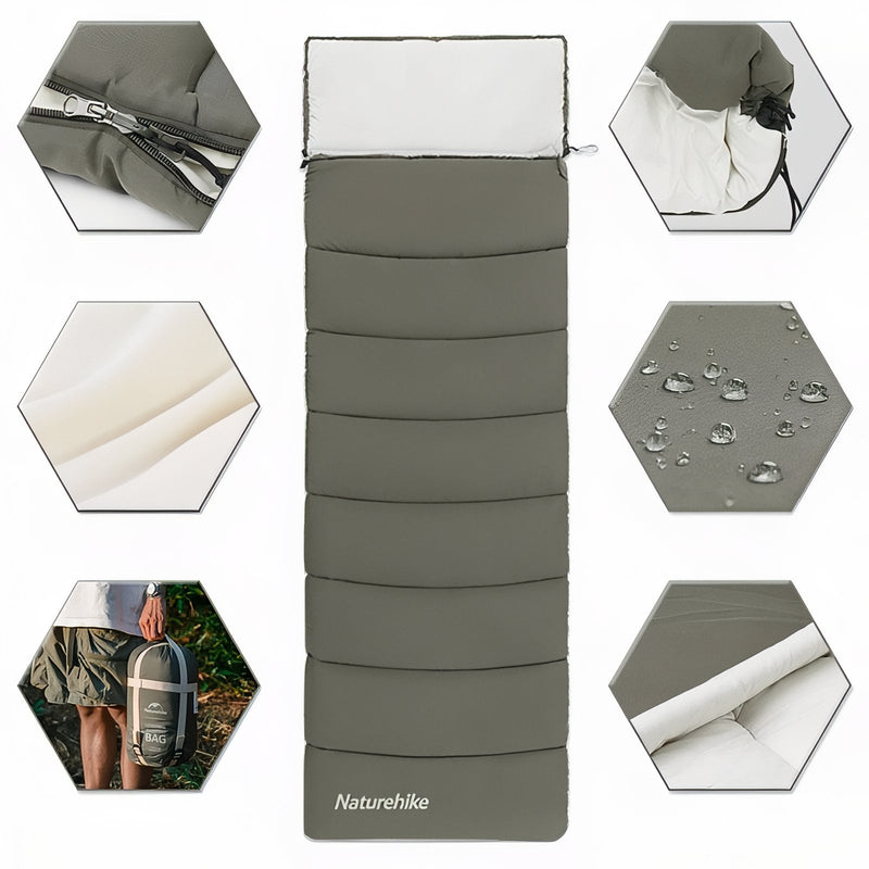 Lightweight Connectable Sleeping Bag Rectangular 4-Season Camping Gear – product view 12 | Great Lakes Outdoor