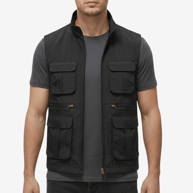 Lightweight Multi-Pocket Travel Vest Quick-Dry Outdoor Hiking Gilet – product view 10 | Great Lakes Outdoor