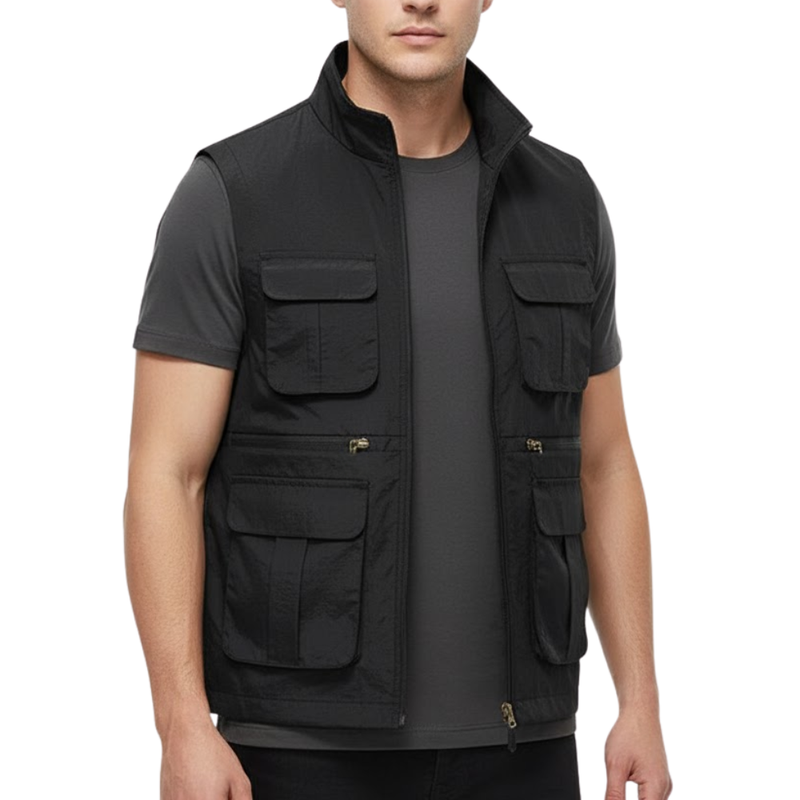 Lightweight Multi-Pocket Travel Vest Quick-Dry Outdoor Hiking Gilet – product view 12 | Great Lakes Outdoor