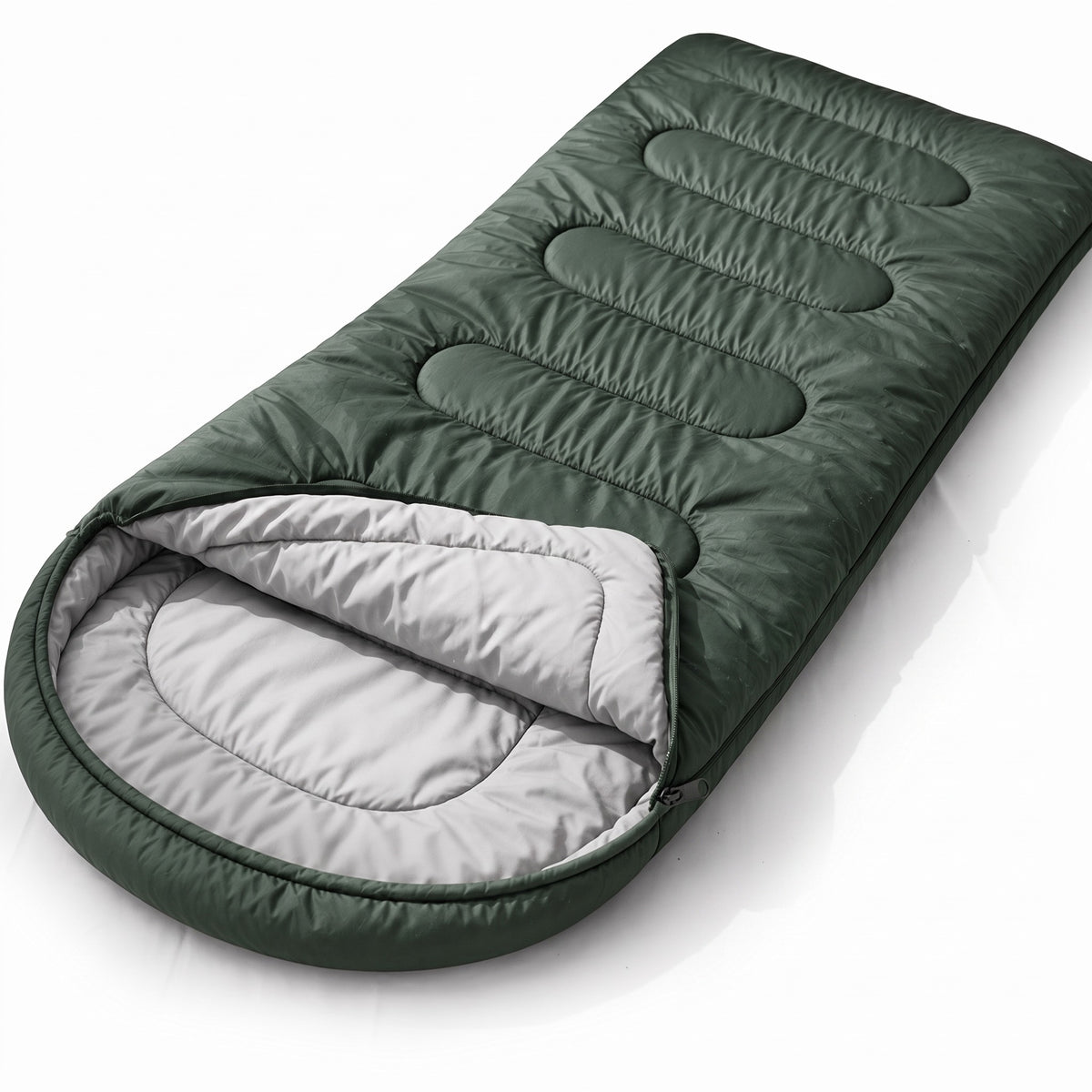 Lightweight Mummy Sleeping Bag Hooded 83 by 28 Inches Zip, product photo 1
