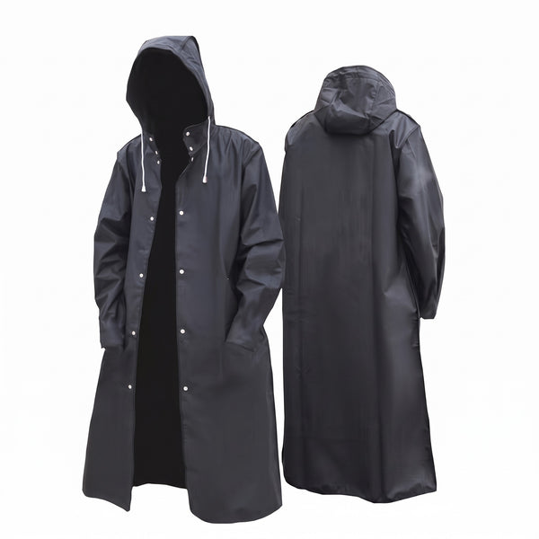 Long Waterproof Rain Coat Thickened EVA Unisex Hooded Poncho