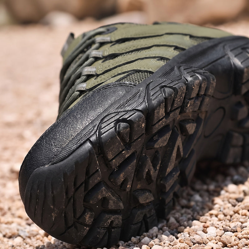 Men's Breathable Low Hiking Shoes Lace Up PU Sole Trail Trainers, product photo 4