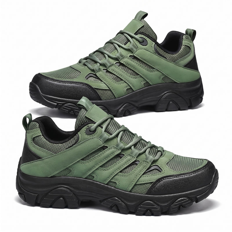 Men's Breathable Low Hiking Shoes Lace Up PU Sole Trail Trainers, product photo 6