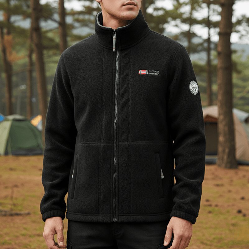 Men's Breathable Thermal Fleece Jacket Warm Outdoor Hiking Coat – product view 2 | Great Lakes Outdoor
