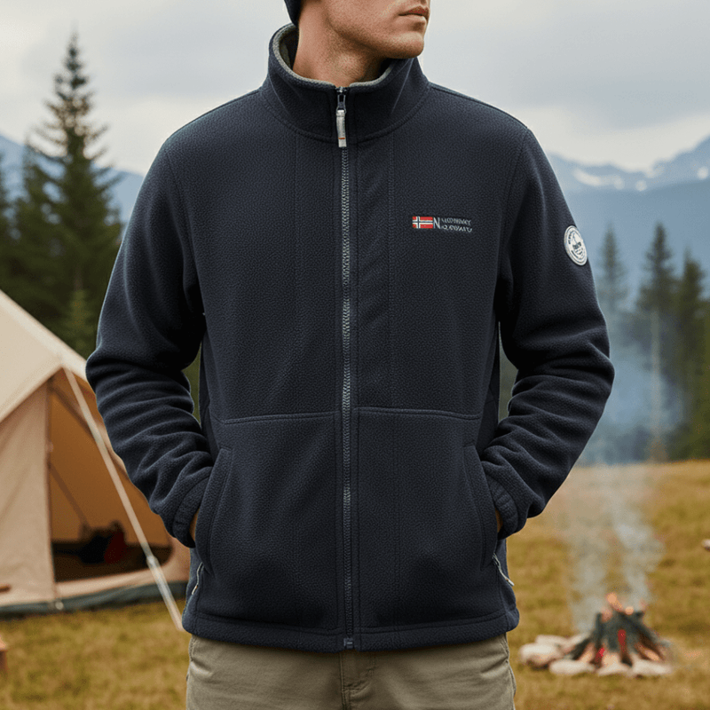 Men's Breathable Thermal Fleece Jacket Warm Outdoor Hiking Coat – product view 11 | Great Lakes Outdoor